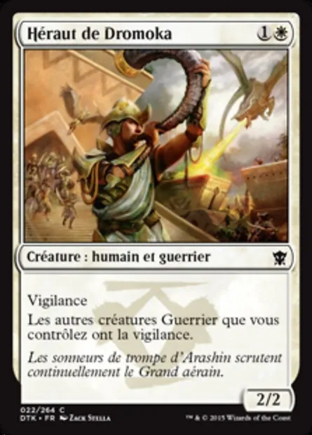 Héraut de Dromoka, carte Magic DTK 22 — extension Les Dragons de Tarkir