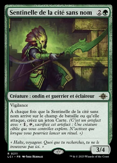 Sentinelle de la cité sans nom, carte Magic LCI 211 — extension The Lost Caverns of Ixalan