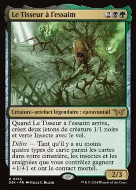 Le Tisseur à l'essaim, carte Magic DSK 236 — extension Duskmourn: House of Horror