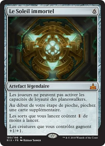 Le Soleil immortel, carte Magic RIX 180 — extension Les combattants d'Ixalan