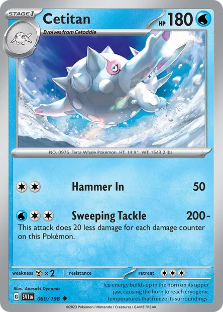 Cetitan, Pokémon card SVI 060 — Scarlet & Violet set