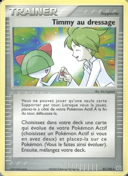 Timmy au dressage, carte Pokémon EM 85 — extension EX Émeraude