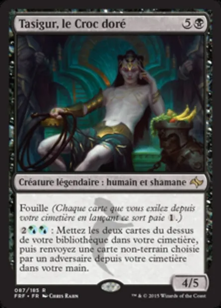 Tasigur, le Croc doré, carte Magic FRF 87 — extension Destin reforgé
