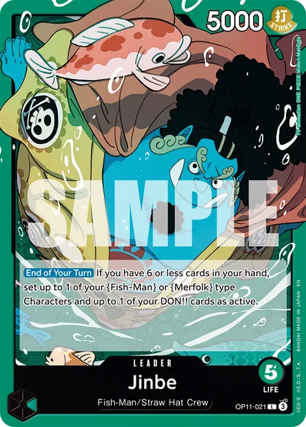 Jinbe, One Piece card OP11-021 — A FIST OF DIVINE SPEED set