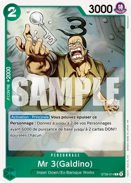 Mr 3(Galdino), carte One Piece ST30-014 — extension LUFFY ET ACE