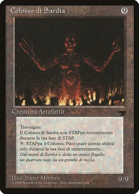 Colosse de Sardie, carte Magic RIN 111 — extension Rinascimento
