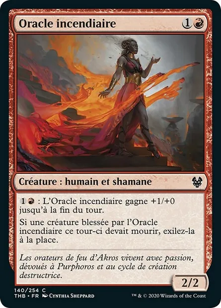 Oracle incendiaire, carte Magic THB 140 — extension Theros Beyond Death