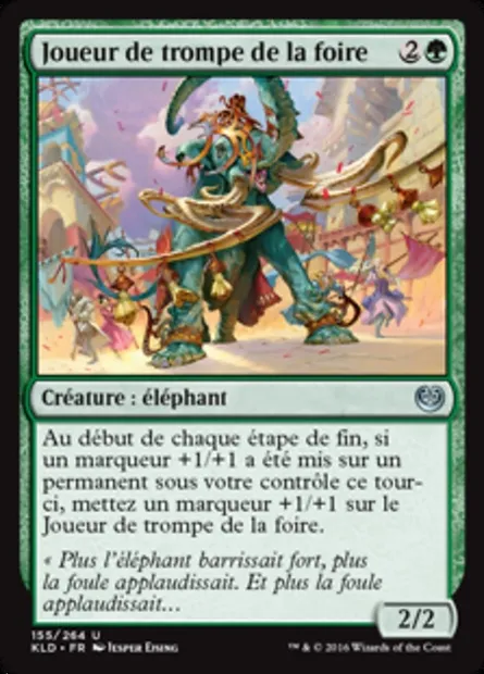 Joueur de trompe de la foire, carte Magic KLD 155 — extension Kaladesh