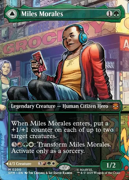 Miles Morales // Ultimate Spider-Man, Magic card SPM 200 — Marvel's Spider-Man set