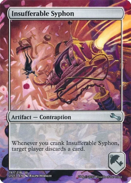 Insufferable Syphon, carte Magic UST 191 — extension Unstable