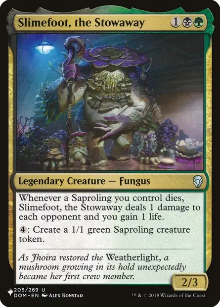 Slimefoot, the Stowaway, Magic card PLST DOM-205 — The List set