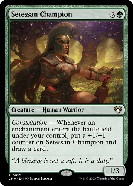 Setessan Champion, Magic card CMM 912 — Commander Masters set