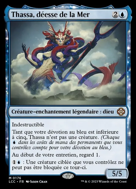 Thassa, déesse de la Mer, carte Magic LCC 176 — extension The Lost Caverns of Ixalan Commander