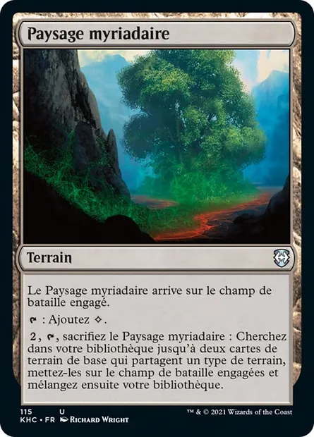 Paysage myriadaire, carte Magic KHC 115 — extension Kaldheim Commander
