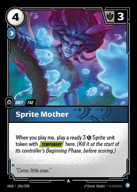 Sprite Mother, carte Riftbound OGN 106 — extension Origins