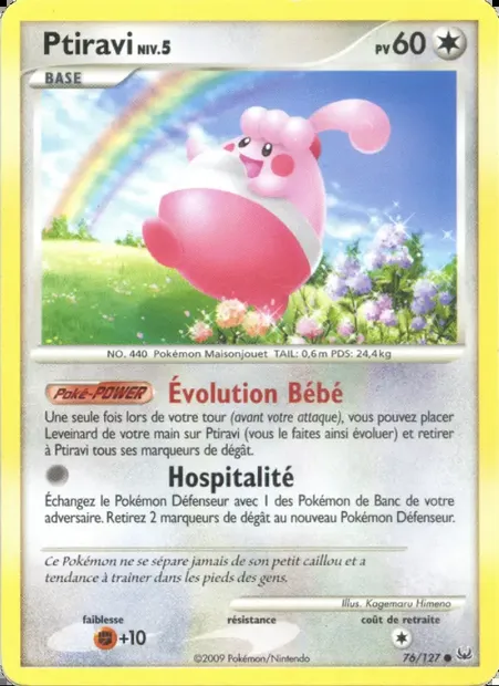 Ptiravi, carte Pokémon PL 76 — extension Platine