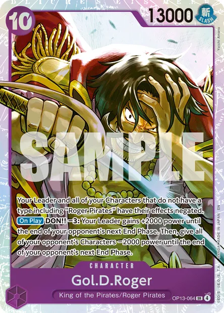 Gol.D.Roger, One Piece card OP13-064 — CARRYING ON HIS WILL set