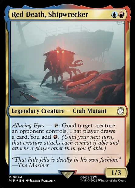 Red Death, Shipwrecker, Magic card PIP 644 — Fallout set
