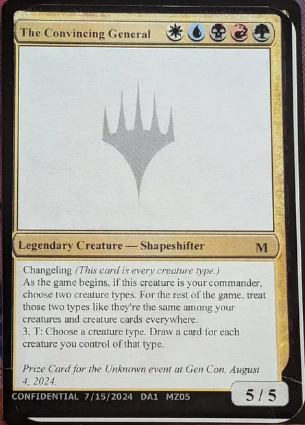 The Convincing General, Magic card UNK MZ05a — Unknown Event set