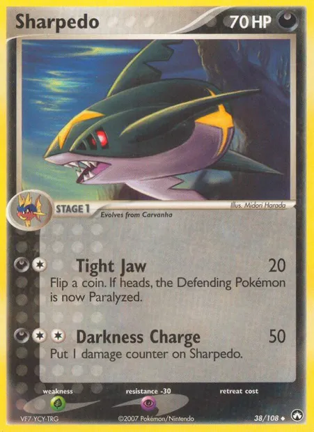Sharpedo, Pokémon card PK 38 — Power Keepers set