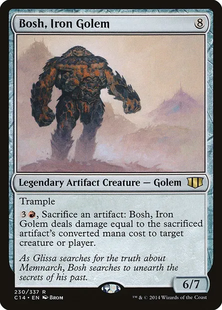 Bosh, Iron Golem, Magic card C14 230 — Commander 2014 set