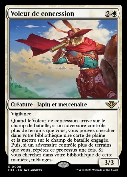 Voleur de concession, carte Magic OTJ 8 — extension Outlaws of Thunder Junction
