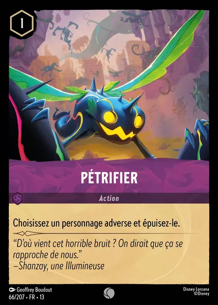 Pétrifier, carte Disney Lorcana CH13-066 — extension Invasion Epineuse!