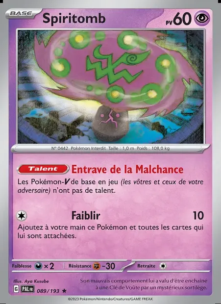 Spiritomb, carte Pokémon PAL 089 — extension Évolutions à Paldea
