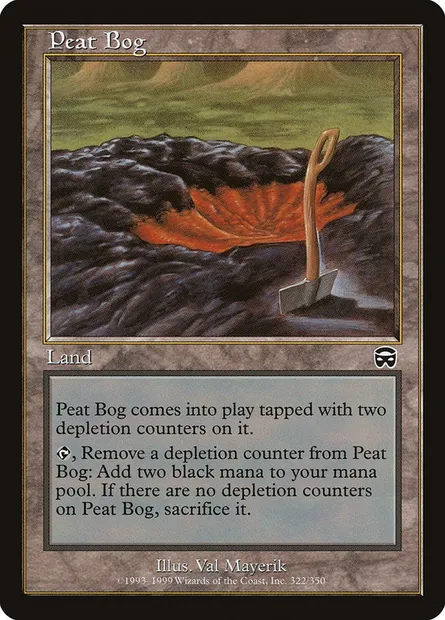 Peat Bog, Magic card MMQ 322 — Mercadian Masques set