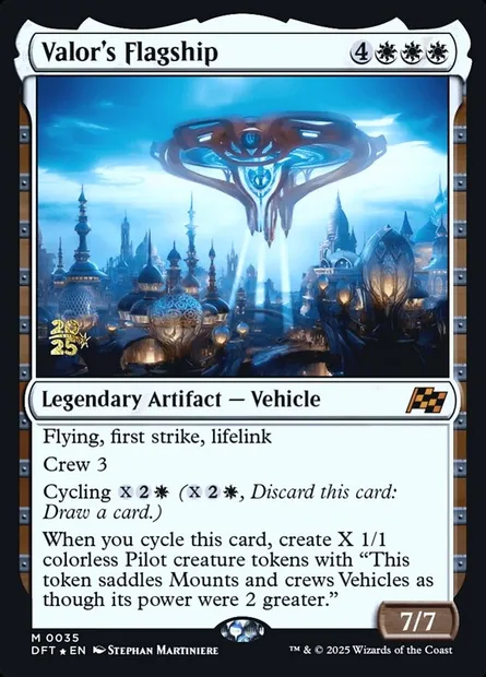 Valor's Flagship, Magic card PDFT 35s — Aetherdrift Promos set