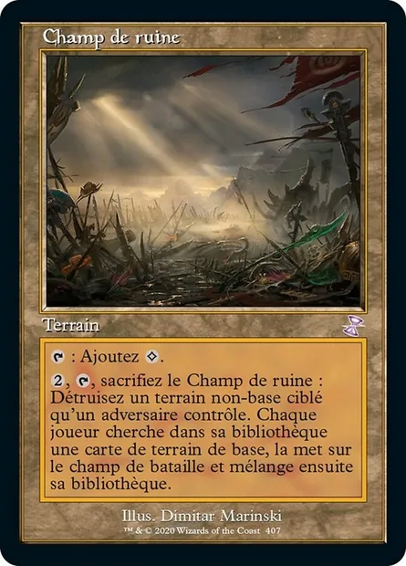 Champ de ruine, carte Magic TSR 407 — extension Spirale Temporelle Remastered