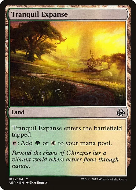 Tranquil Expanse, Magic card AER 189 — Aether Revolt set