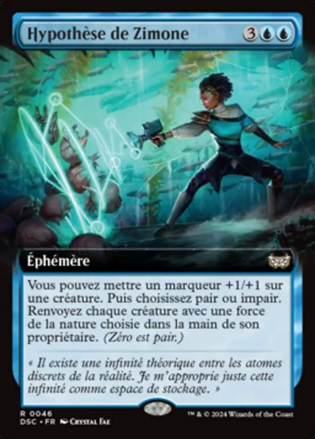 Hypothèse de Zimone, carte Magic DSC 46 — extension Duskmourn: House of Horror Commander