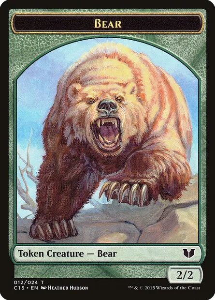 Bear, carte Magic TC15 12 — extension Commander 2015 Tokens
