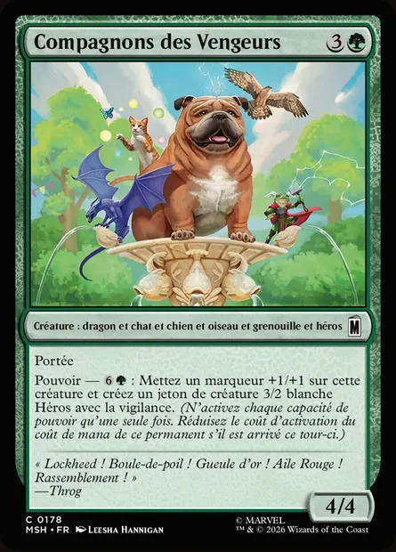 Compagnons des Vengeurs, carte Magic MSH 178 — extension Marvel Super Heroes