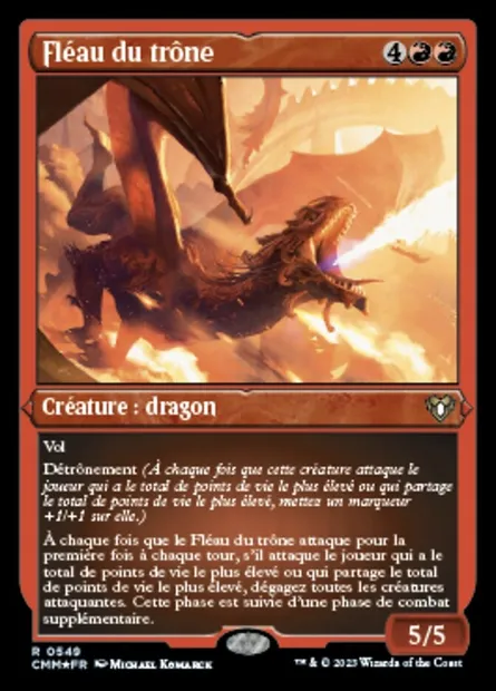 Fléau du trône, carte Magic CMM 549 — extension Commander Masters