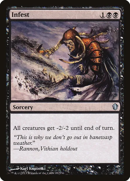 Infest, Magic card C13 81 — Commander 2013 set