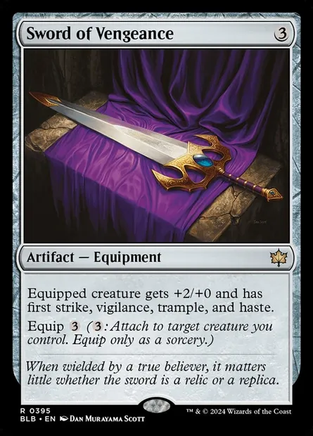 Sword of Vengeance, Magic card BLB 395 — Bloomburrow set