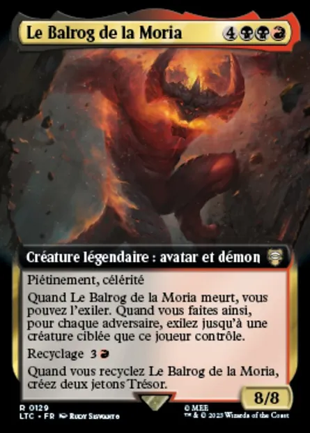 Le Balrog de la Moria, carte Magic LTC 129 — extension Tales of Middle-earth Commander