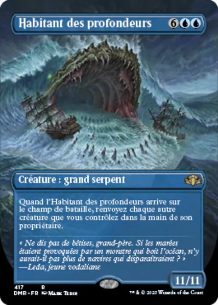 Habitant des profondeurs, carte Magic DMR 417 — extension Dominaria Remastered