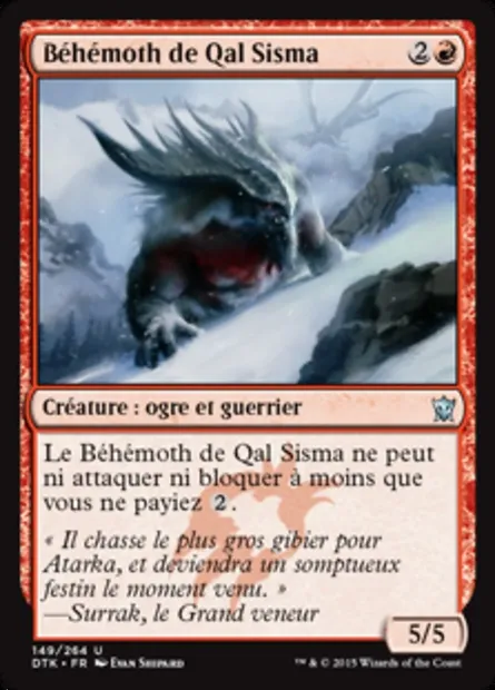 Béhémoth de Qal Sisma, carte Magic DTK 149 — extension Les Dragons de Tarkir