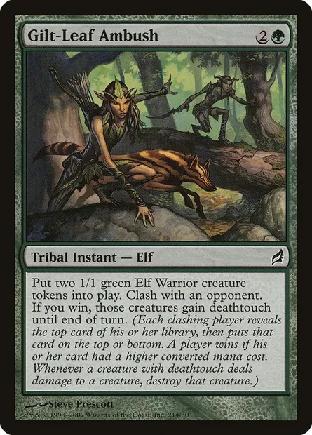 Gilt-Leaf Ambush, Magic card LRW 214 — Lorwyn set