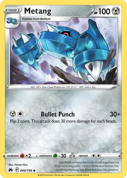 Metang, Pokémon card CRZ 090 — Crown Zenith set