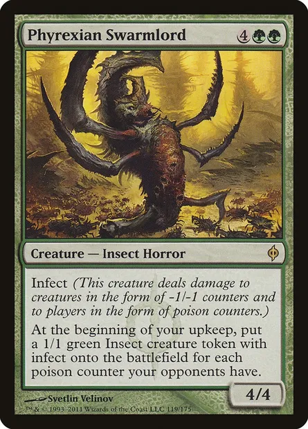 Phyrexian Swarmlord, Magic card NPH 119 — New Phyrexia set