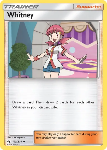 Whitney, Pokémon card LOT 193 — Lost Thunder set
