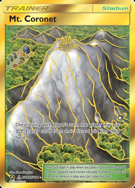 Mt. Coronet, Pokémon card SMA SV89 — Hidden Fates Shiny Vault set