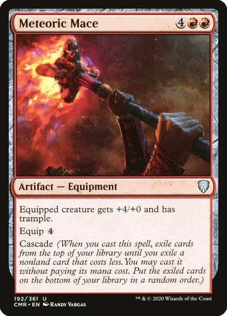 Meteoric Mace, Magic card CMR 192 — Commander Legends set