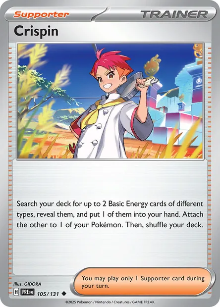 Crispin, Pokémon card PRE 105 — Prismatic Evolutions set