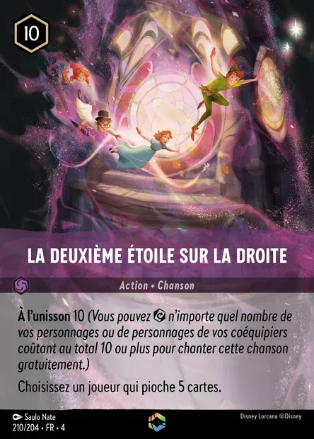 La Deuxième Étoile sur la Droite, carte Disney Lorcana CH4-210 — extension Le Retour d'Ursula
