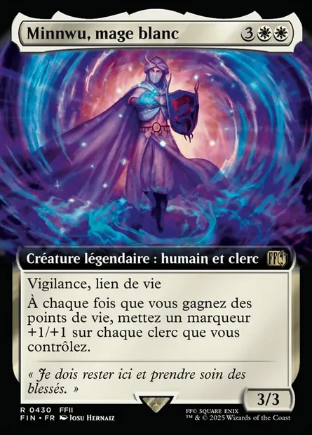 Minnwu, mage blanc, carte Magic FIN 430 — extension Final Fantasy